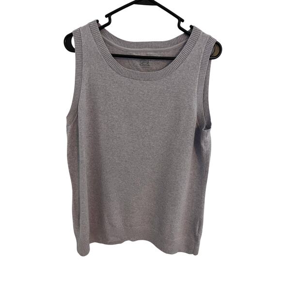 Woolx Merino Sweater Womens XL Lilac Chessy Tank Top Minimalist Preppy Chic EUC - Picture 1 of 9